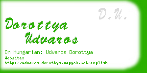 dorottya udvaros business card